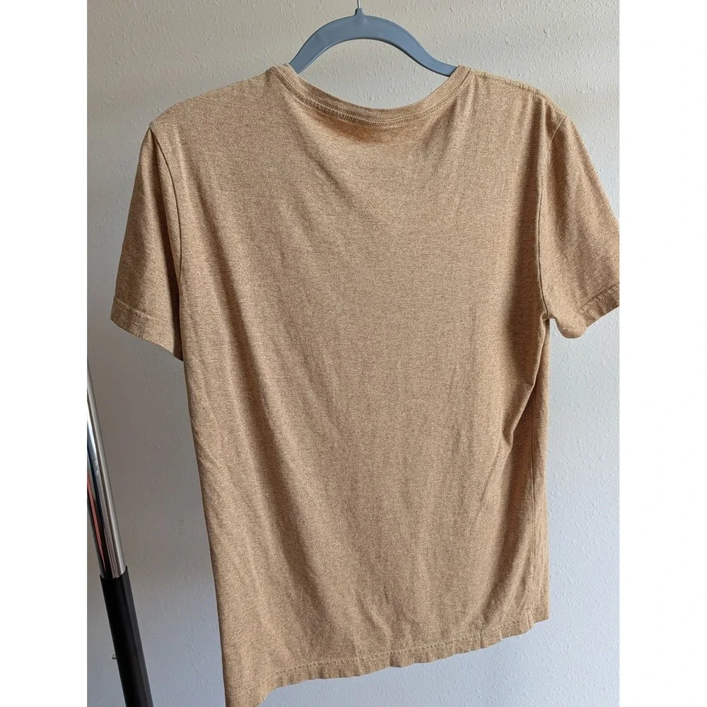 Banana Republic Soft Wash Mens Small Heathered Tan Short Sleeve Crewneck T-Shirt